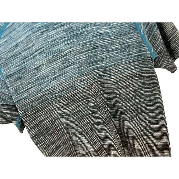 Lululemon Mens Blue Striped Short Sleeve Athletic T-Shirt Size M - Picture 7 of 9